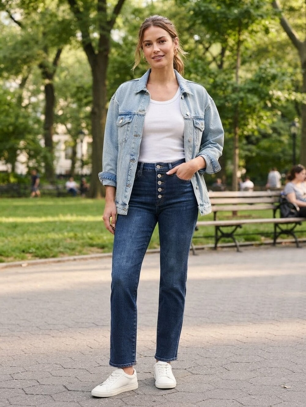 Judy Blue High Rise Exposed Button Straight Fit Jeans Dark Wash Size 5/27